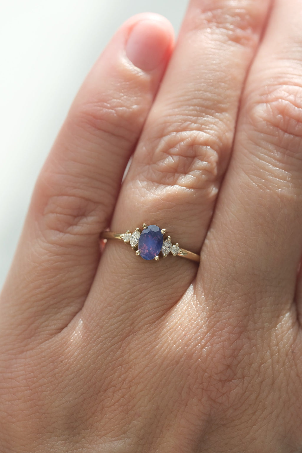 READY TO SHIP // ALICE ring // Purple sapphire