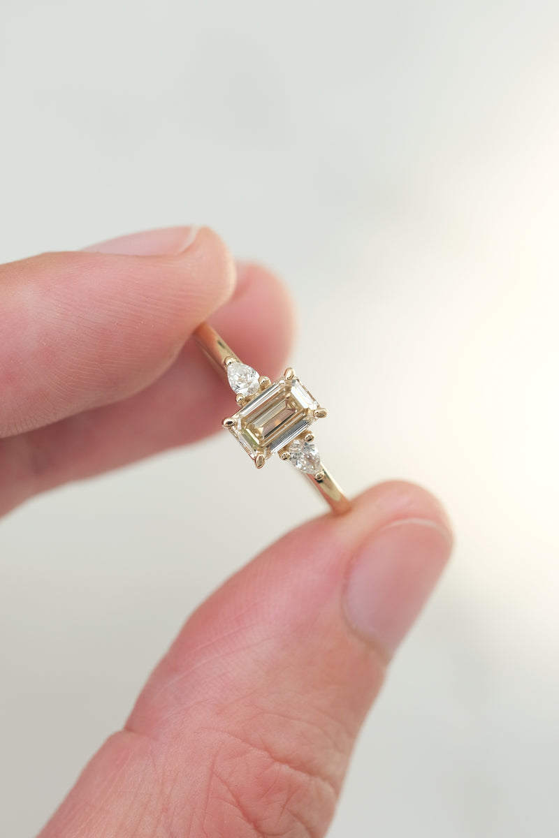 PRÊTE À PARTIR // Bague ÉDEN + diamant champagne 0,76ct