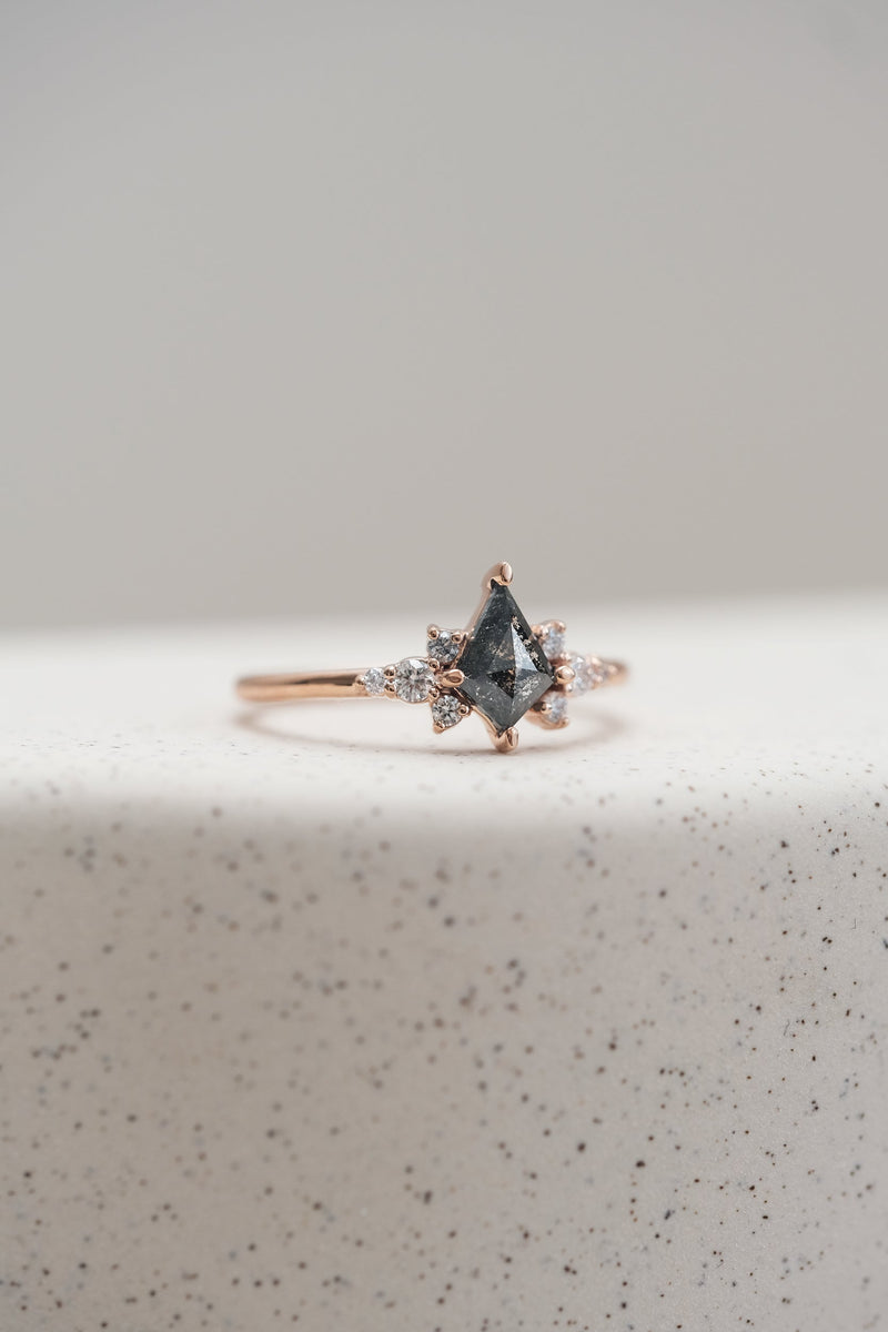 READY TO SHIP // JINNY ring // 0.46ct black diamond