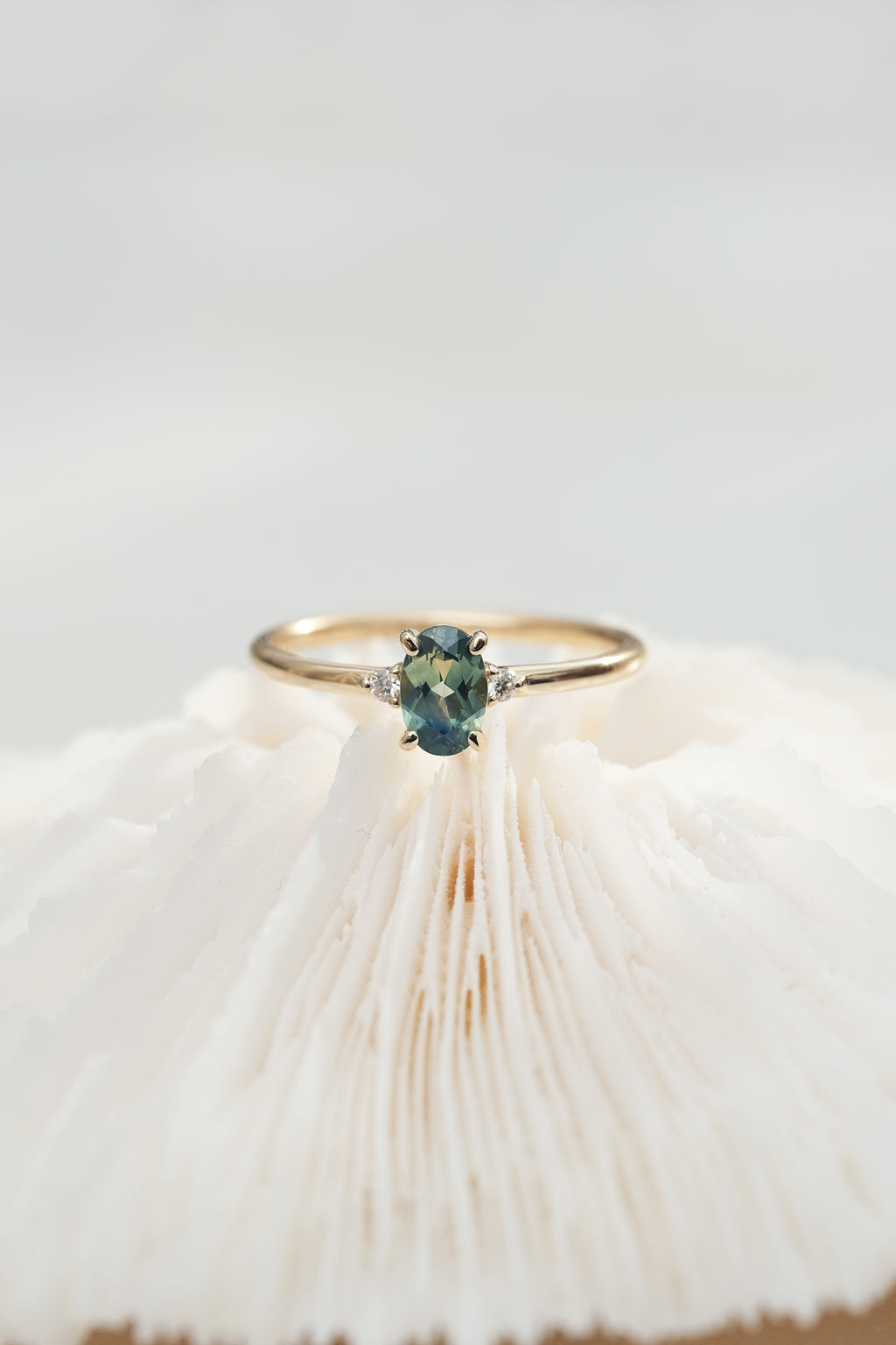 KALA Ring // Green Sapphire