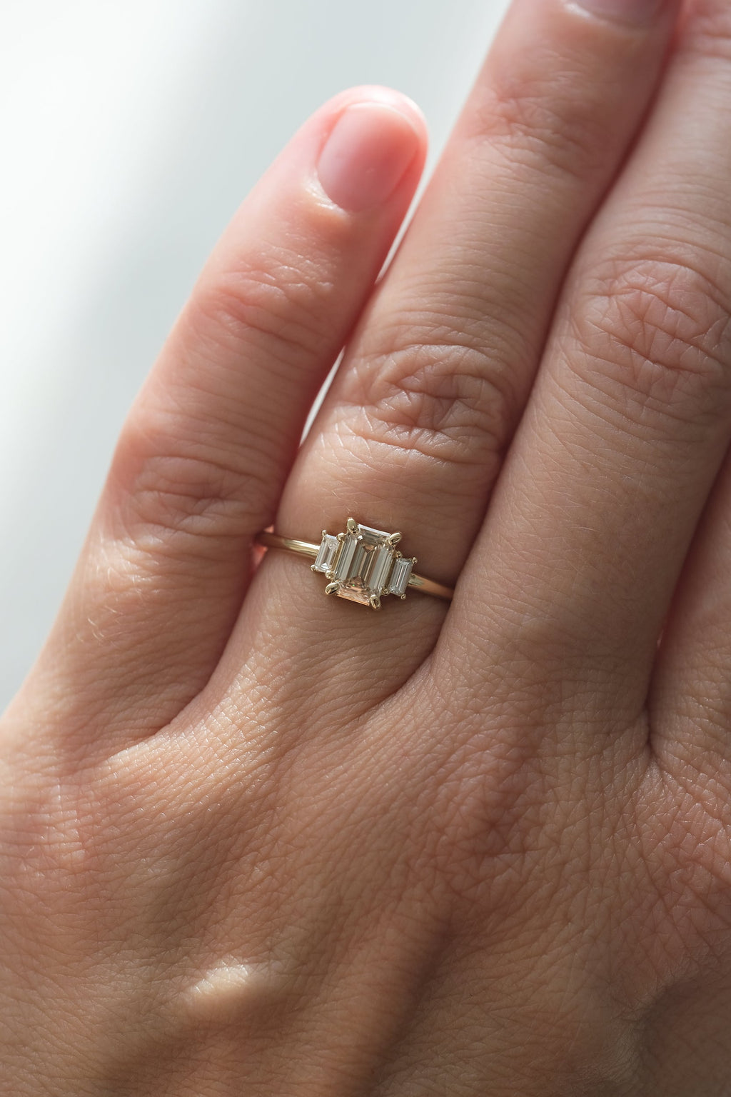 READY TO SHIP // RHYA ring + 0.65ct champagne diamond