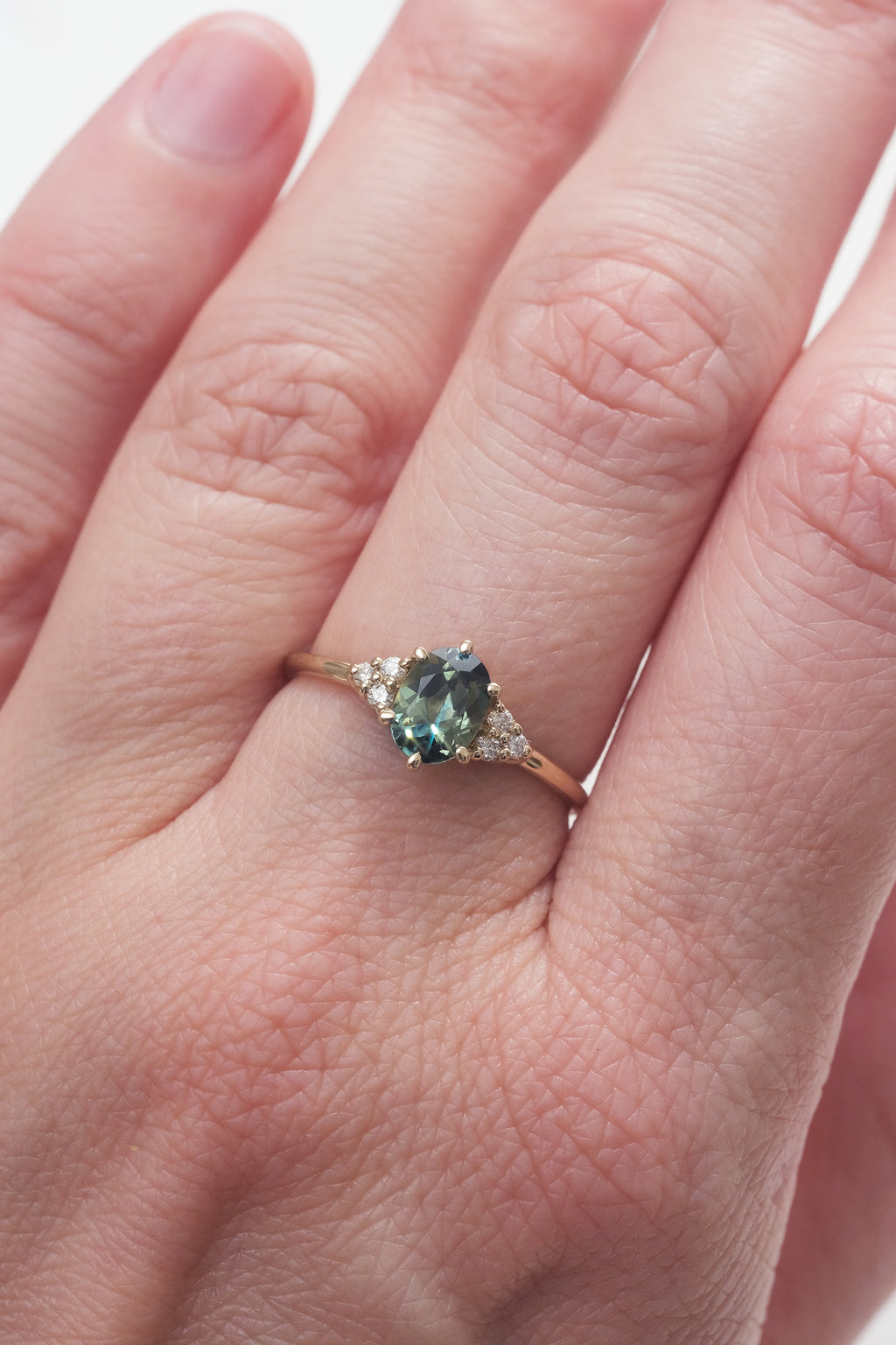 READY TO SHIP // TALIA Ring // 1ct Oval Green Sapphire