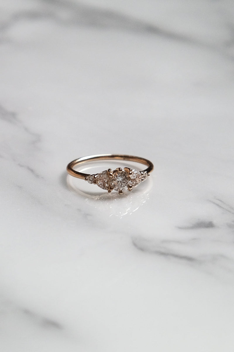 Bague NORA // Diamants Ronds + Demi-lunes