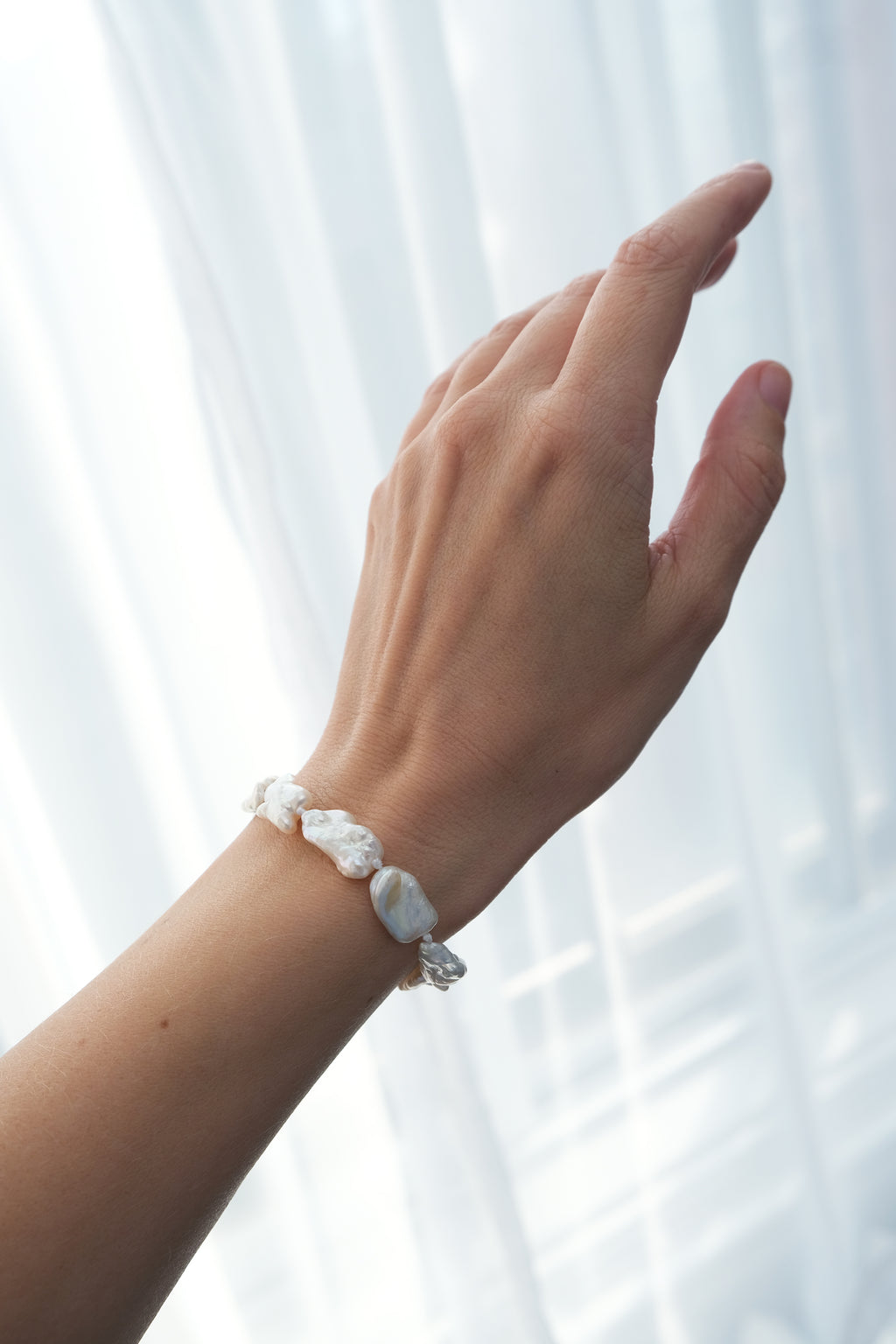 IMPERFECT // Baroque Biwa pearl bracelet // ***For small wrists***