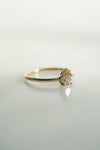 READY TO SHIP // Champagne pear solitaire 0.40ct