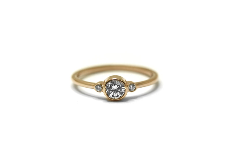 Bague LENA // 3x Diamants