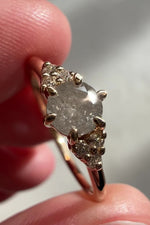 READY TO SHIP // TALIA ring // Pale gray diamond 0.38ct