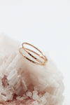 DERNIÈRE CHANCE // Bague double martelée // Or rempli rose 14K