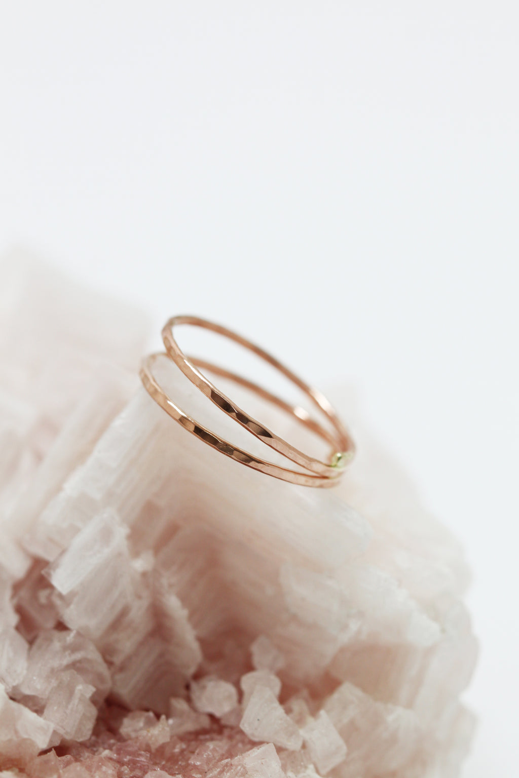 LAST CHANCE // Double hammered ring // 14K rose gold filled